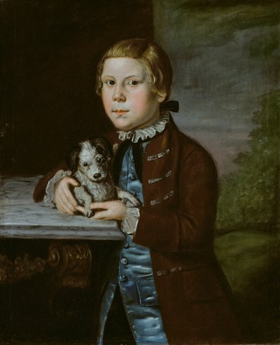 Hallett-perheen poika koiran kanssa, 176676. tekijältä Unbekannt