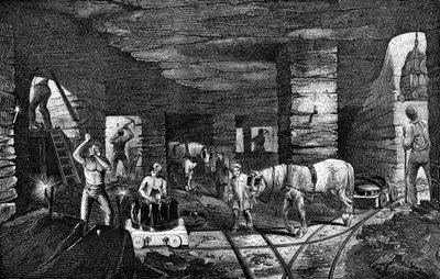 Bradleyn hiilikaivos, lähellä Bilstonia, 1886 tekijältä Unbekannt