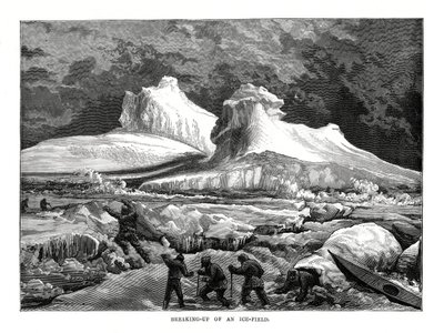 Jääkentän hajoaminen, 1877 tekijältä Unbekannt