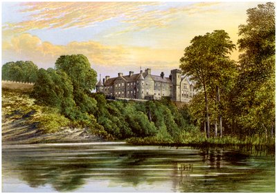 Brechinin linna, Brechin, Angus, Skotlanti, Dalhousien jaarlin koti, vuodelta 1880 tekijältä Unbekannt