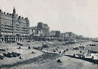 Brighton - The Hotel Métropole and Beach, 1895. tekijältä Unbekannt