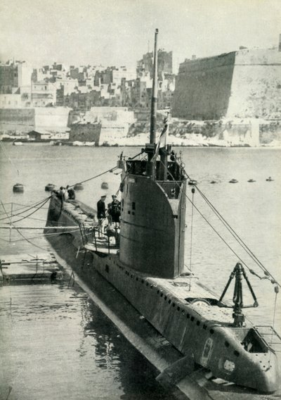Brittisukellusvene Maltalla, toinen maailmansota, 1945. tekijältä Unbekannt