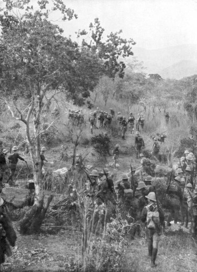 Brittijoukot pensaassa Saksan Itä-Afrikan rajoilla, ensimmäinen maailmansota, 1915 tekijältä Unbekannt