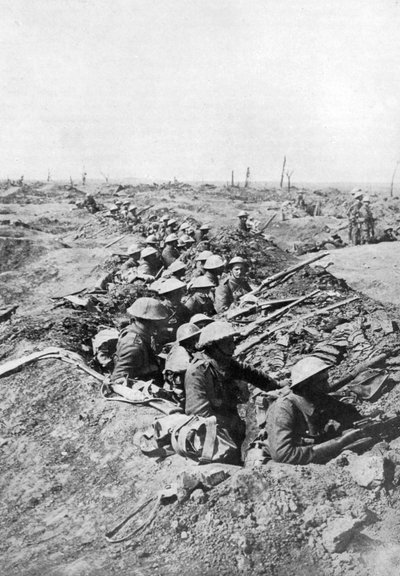 Brittijoukot Somme Heightsilla, Ranska, ensimmäinen maailmansota, 1914-1918, c1920 tekijältä Unbekannt