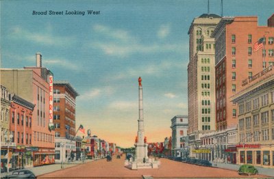 Broad Street, Looking West, Augusta, Georgia, 1943 tekijältä Unbekannt