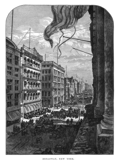 Broadway, New York, 1800-luku tekijältä Unbekannt
