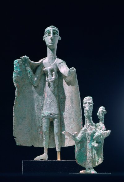 Pronssiset äiti- ja lapsisäädökset, Nuragici-kulttuuri, Siniscola, Sardinia, 9.-6. vuosisata eKr. tekijältä Unbekannt