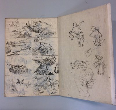 Sivellin- ja mustepiirrokset elämän ja maalausten jälkeen, 1895. tekijältä Unbekannt