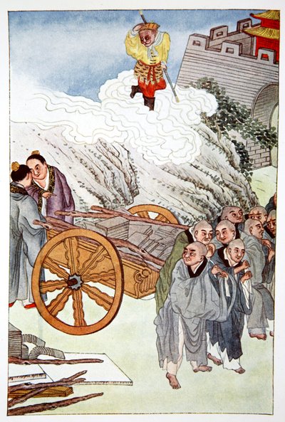 "Buddhalaiset orjina Slow-Carts Countryssa", 1922 tekijältä Unbekannt