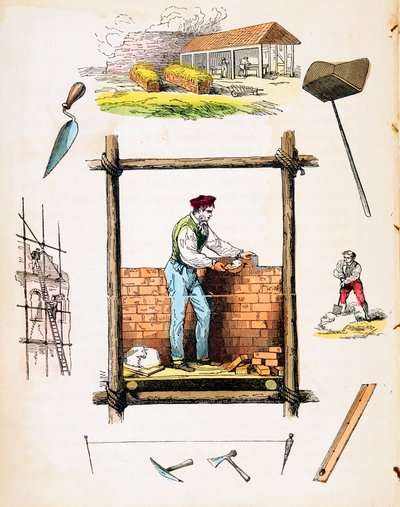 Rakennuskauppa, c1845 tekijältä Unbekannt