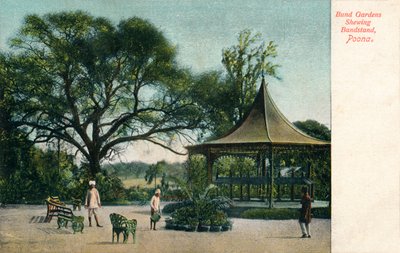 Bund Gardens Shewing Bandstand, Poona, c1900 tekijältä Unbekannt