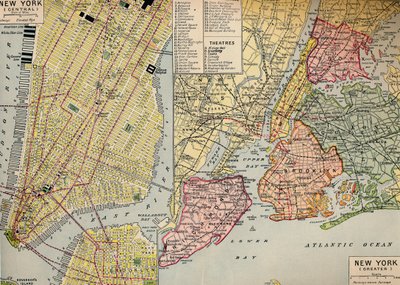 New Yorkin bisneskeskus Manhattanin Seaward Endissä ja sen ympäristössä, 1930-luku tekijältä Unbekannt