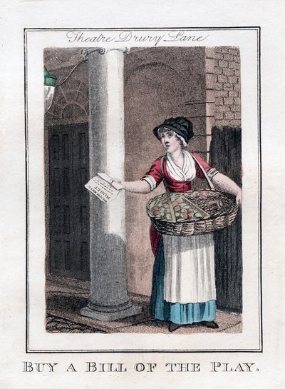 Osta Bill of the Play, Drury Lane Theatre, Lontoo, 1805 tekijältä Unbekannt