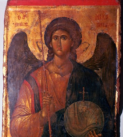 Bysantin arkkienkeli Mikaelin ikoni, 1300-luku tekijältä Unbekannt