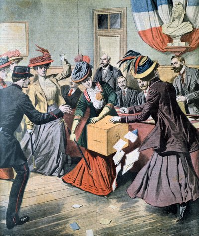 Kampanja naisten äänioikeuden puolesta Belgiassa, 1908 tekijältä Unbekannt