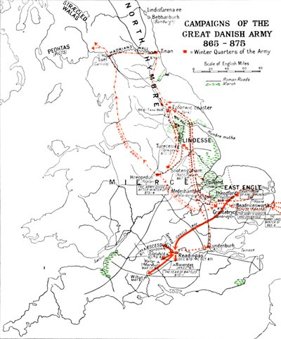 Tanskan suuren armeijan kampanjat 865-875, 1935 tekijältä Unbekannt