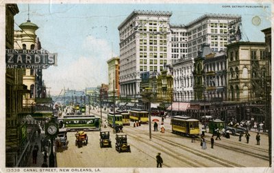 Canal Street, New Orleans, USA, vuodelta 1912 tekijältä Unbekannt