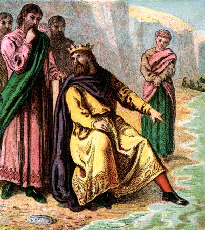 Canute and His Courtiers, 1000-luku, n. 1850 tekijältä Unbekannt