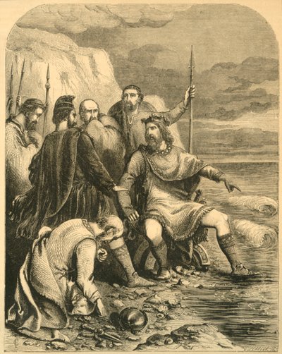 Canute Reproving the imartelu hänen hovimiesten, c1890. tekijältä Unbekannt