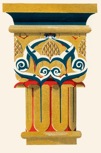 Pylväiden pääkaupunki, Court of Fishpond, 1907. tekijältä Unbekannt