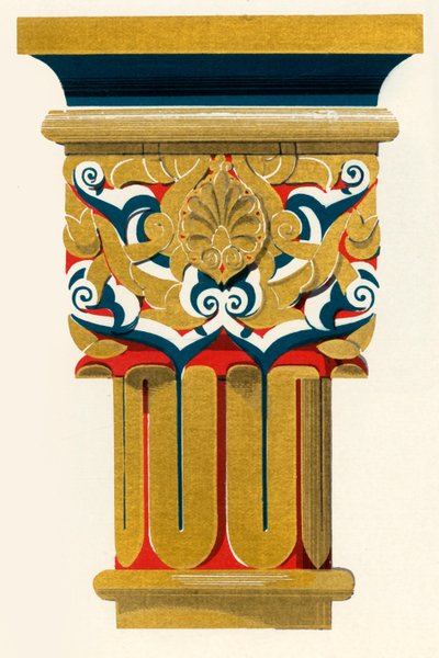 Pylväiden pääkaupunki, Court of Fishpond, 1907. tekijältä Unbekannt