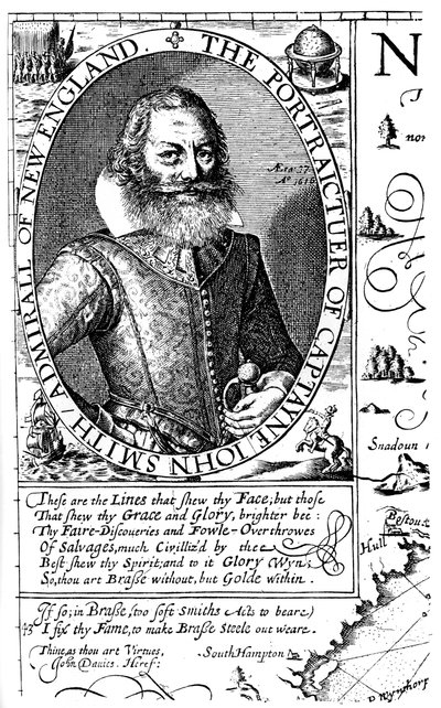 Kapteeni John Smith, Virginian siirtokunta, 1624, 1893. tekijältä Unbekannt