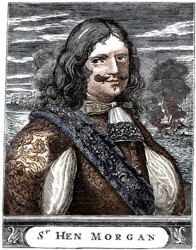 Kapteeni Morgan, 1600-luvun mökkiläinen, vuodelta 1880. tekijältä Unbekannt
