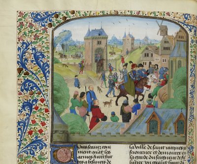 Orensen vangitseminen Englannin armeijan toimesta, 1387, noin 1470-1475. tekijältä Unbekannt
