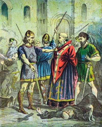 Canterburyn arkkipiispan St Alphegen vangitseminen 1012 1800-luvun puolivälissä tekijältä Unbekannt