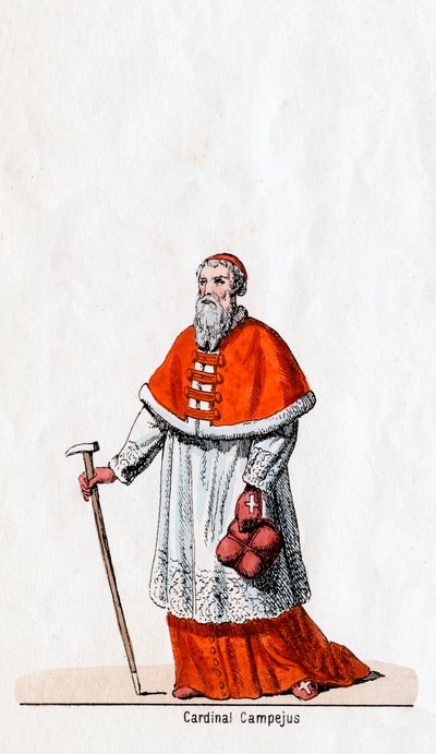 Cardinal Campus, pukusuunnittelu Shakespearen näytelmään, Henry VIII, 1800-luku tekijältä Unbekannt