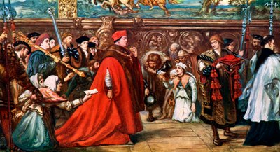 Kardinaali Wolsey menossa kulkueessa Westminster Halliin, 1887, c1920 tekijältä Unbekannt