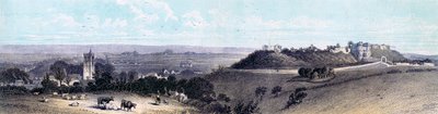 Carisbrooken linna ja kylä, Isle of Wight, 1800-luku tekijältä Unbekannt