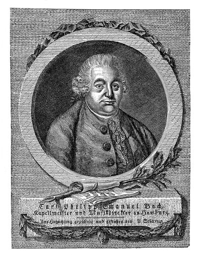 Carl Philipp Emanuel Bach 1714-1788, saksalainen säveltäjä ja muusikko tekijältä Unbekannt