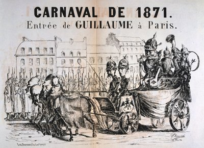 Carnaval de 1871, Wilhelm I Preussia saapui Pariisiin, helmikuu 1871 tekijältä Unbekannt