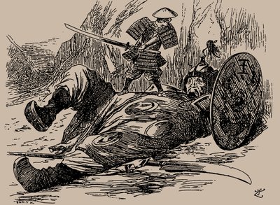 Sarjakuva ensimmäisestä Kiinan ja Japanin sodasta. Punch, 29. syyskuuta 1894, 1894. tekijältä Unbekannt