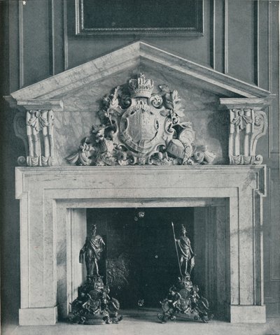 William Kentin veistetty marmoripiippu 1685-1748. Hampton Courtin julkisessa ruokasalissa, tekijältä Unbekannt