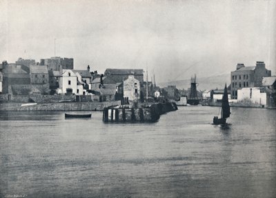 Castletown - laiturilta, joka näyttää Rushenin linnan, 1895 tekijältä Unbekannt