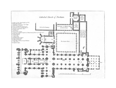 Durhamin katedraalikirkko, 1700-luku tekijältä Unbekannt