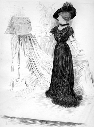 Cecile Sorel, ranskalainen näyttelijä, 1909 tekijältä Unbekannt