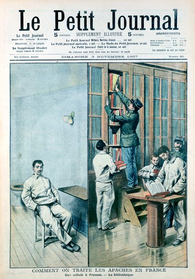 Selli ja kirjasto Fresnesin vankilassa, 1907 tekijältä Unbekannt