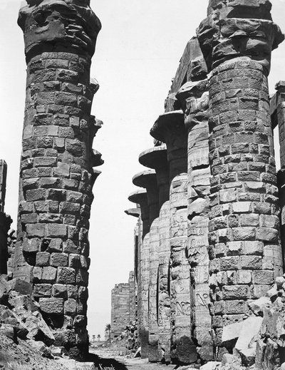 Suuren temppelin keskuskuja Karnakissa, Egyptissä, 1878 tekijältä Unbekannt