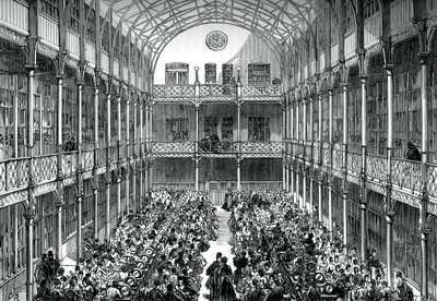 Kuninkaallisen armeijan vaatevaraston keskussali, Pimlico, c1880 tekijältä Unbekannt