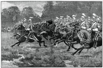 5. ja 7. Dragoon Guardsin panos, arvostelu Windsor Parkissa, 1900 tekijältä Unbekannt