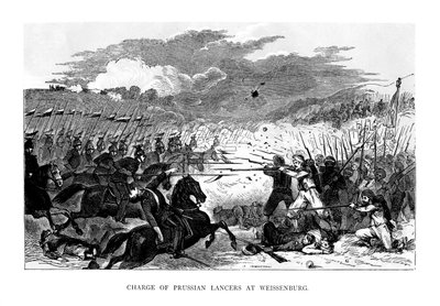 Preussian Lancerien hyökkäys Weissenburgissa, 1870, 1875 tekijältä Unbekannt
