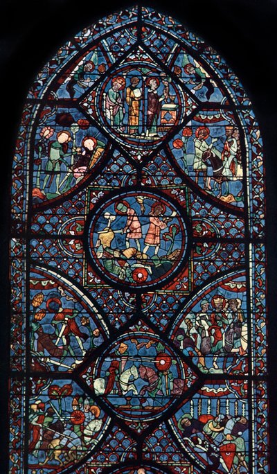 Charlemagne Window, Chartresin katedraali, Ranska, c1225 tekijältä Unbekannt