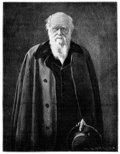 Charles Darwin, tunnettu luonnontieteilijä ja ajattelija, 1900 tekijältä Unbekannt