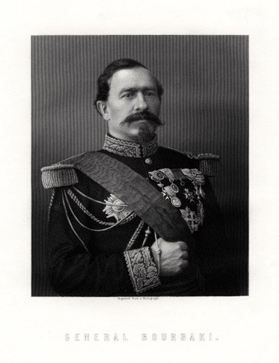 Charles Denis Sauter Bourbaki, ranskalainen kenraali, 1800-luku tekijältä Unbekannt