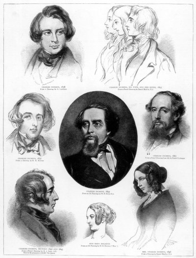 Charles Dickens 1812-1870, englantilainen kirjailija, 1892 tekijältä Unbekannt