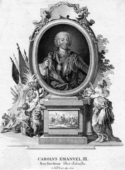 Kaarle Emmanuel III Sardinialainen, Savoian herttua ja Sardinian kuningas, 1701-1773 tekijältä Unbekannt