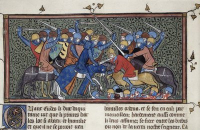 Charles Martel Toursin taistelussa, noin 1332-1350. tekijältä Unbekannt